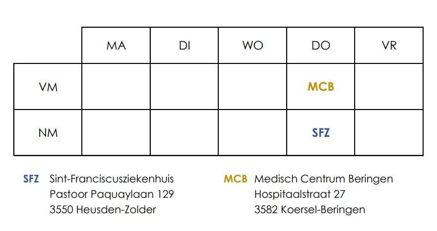 consultatieschema dr. Vandoren