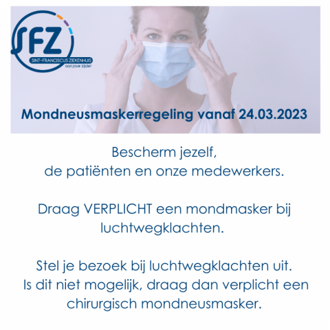 aangepaste regeling voor het neusmondmasker 24.03.23